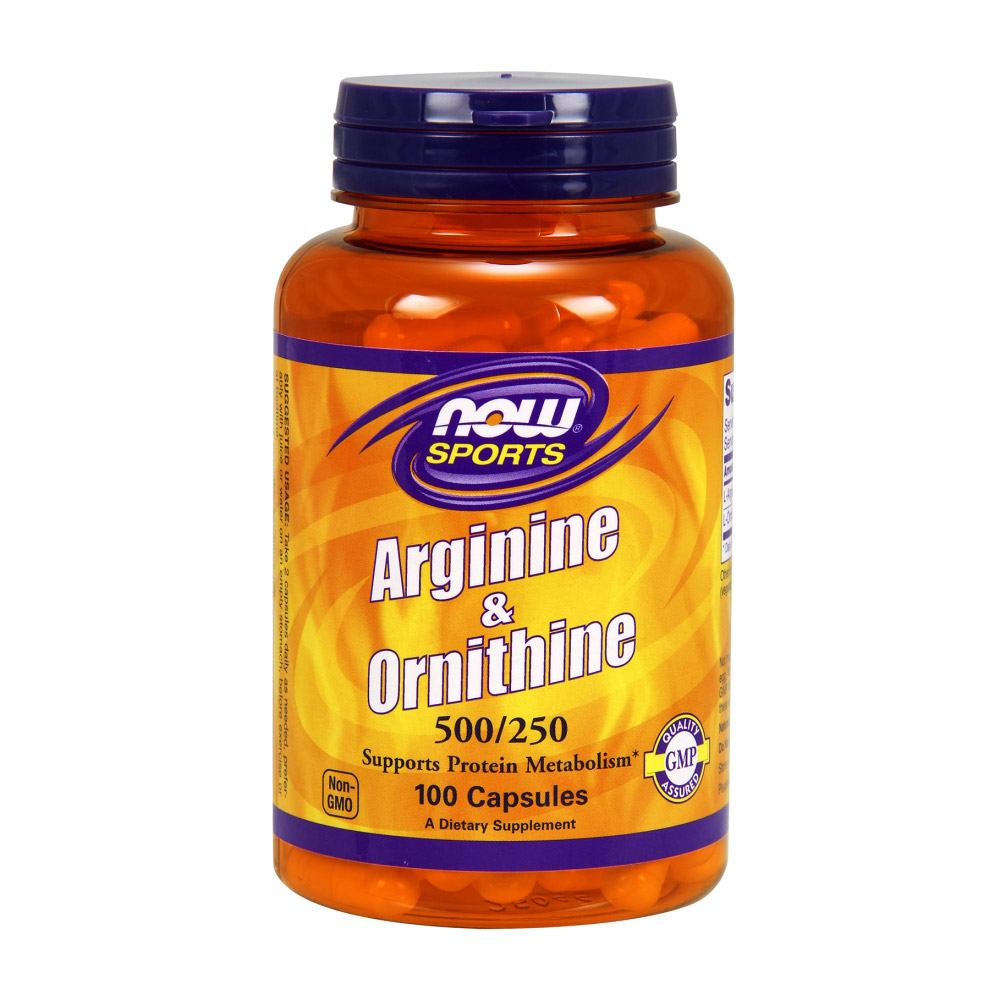 Now Foods, L-Arginine/Ornithine, 500/250 mg, 100 Capsules