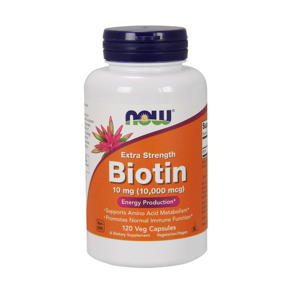 Biotin 10 mg (10,000 mcg), Extra Strength - 120 Veg Capsules
