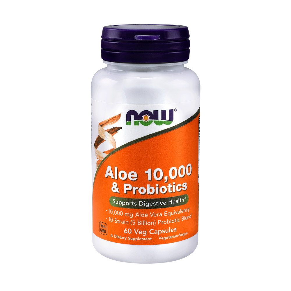 Aloe 10,000 & Probiotics - 60 Veg Capsules