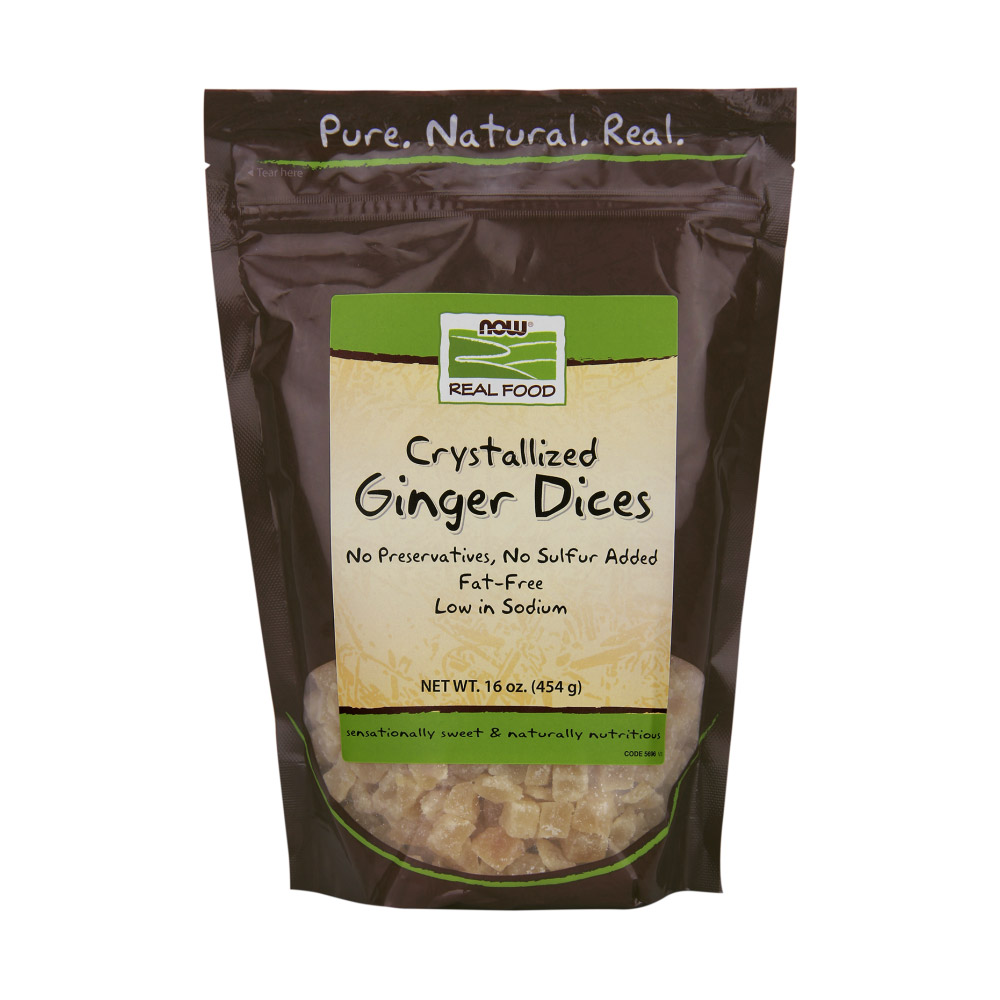 Ginger Dices, Crystallized & Organic - 16 oz