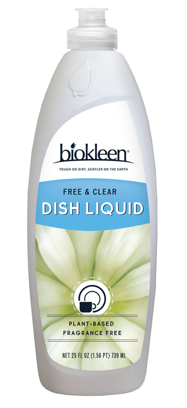 Biokleen Dish Liquid - Natural - Free and Clear - 25 oz