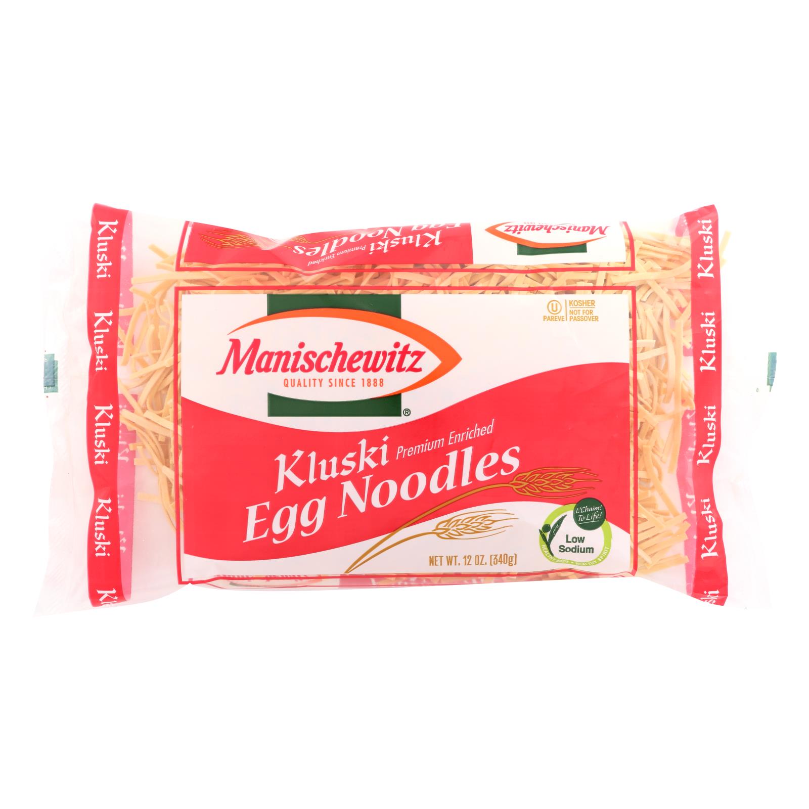 Manischewitz Kluski Premium Enriched Egg Noodles - 12개 묶음상품 - 12 OZ