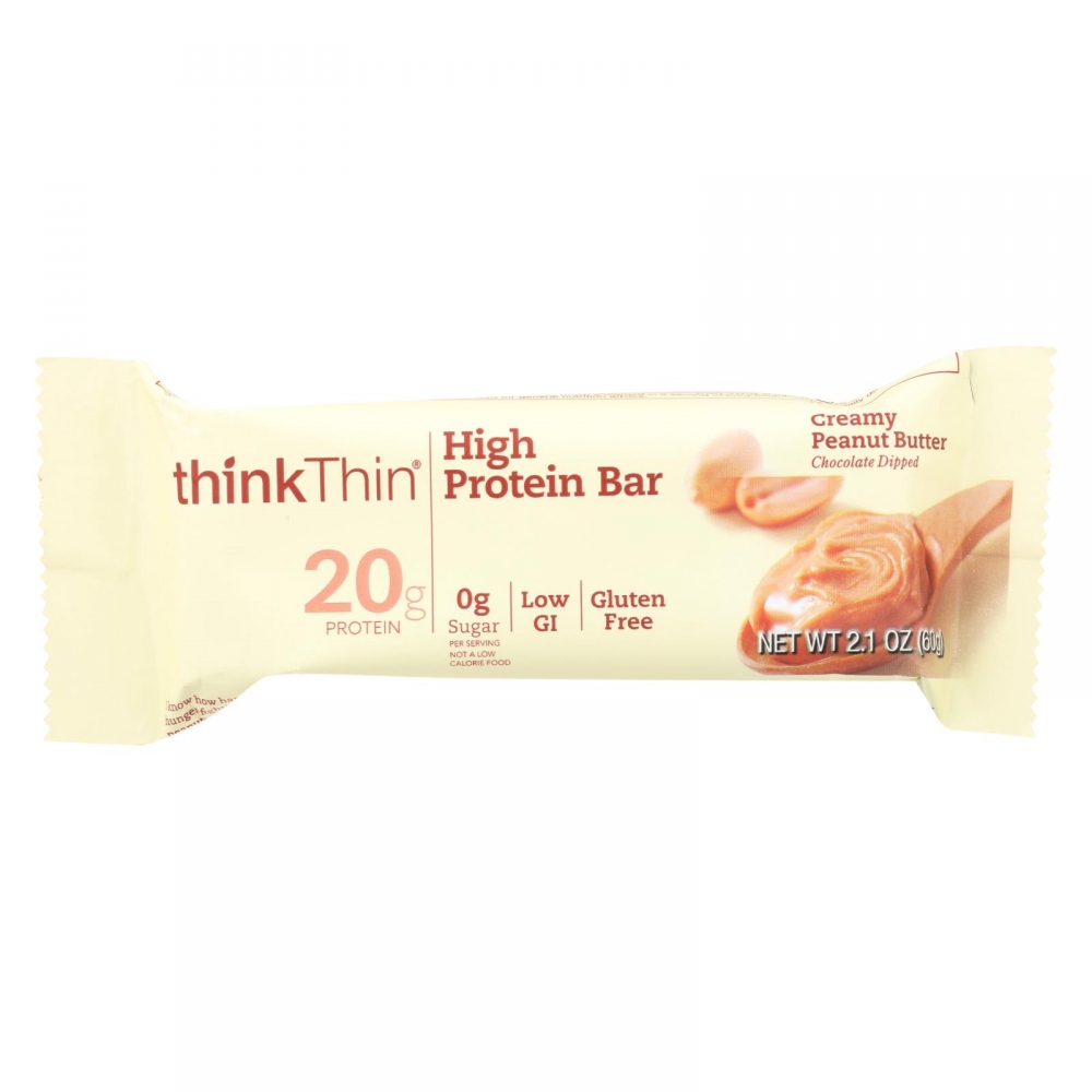 Think Products Thin Bar - Creamy Peanut Butter - 10개 묶음상품 - 2.1 oz