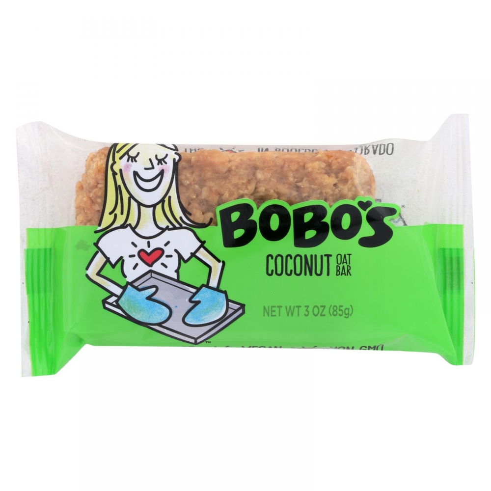 Bobo's Oat Bars - All Natural - Coconut - 3 oz Bars - 12개 묶음상품