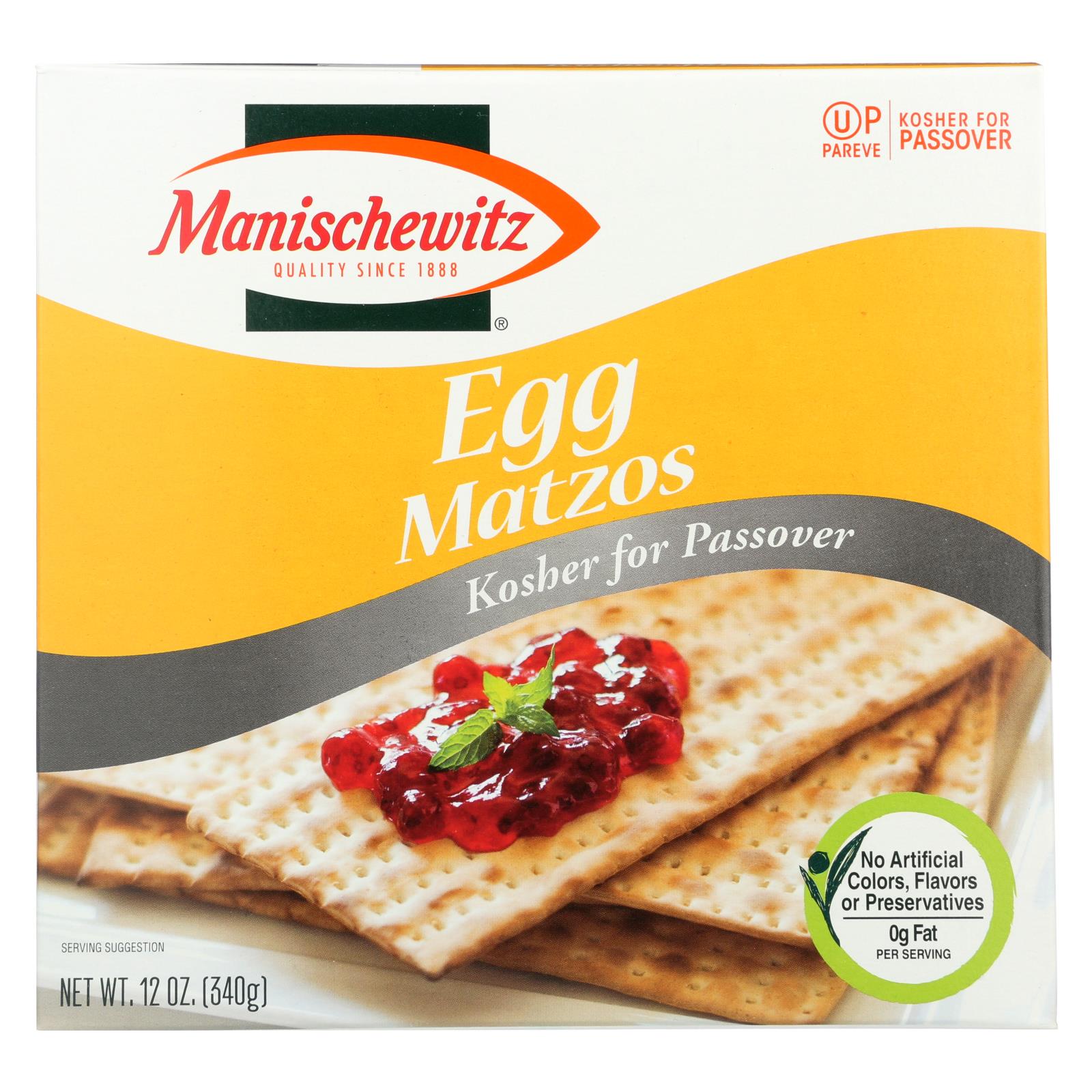 Manischewitz - Egg Matzo - Passover - 24개 묶음상품 -12 oz.