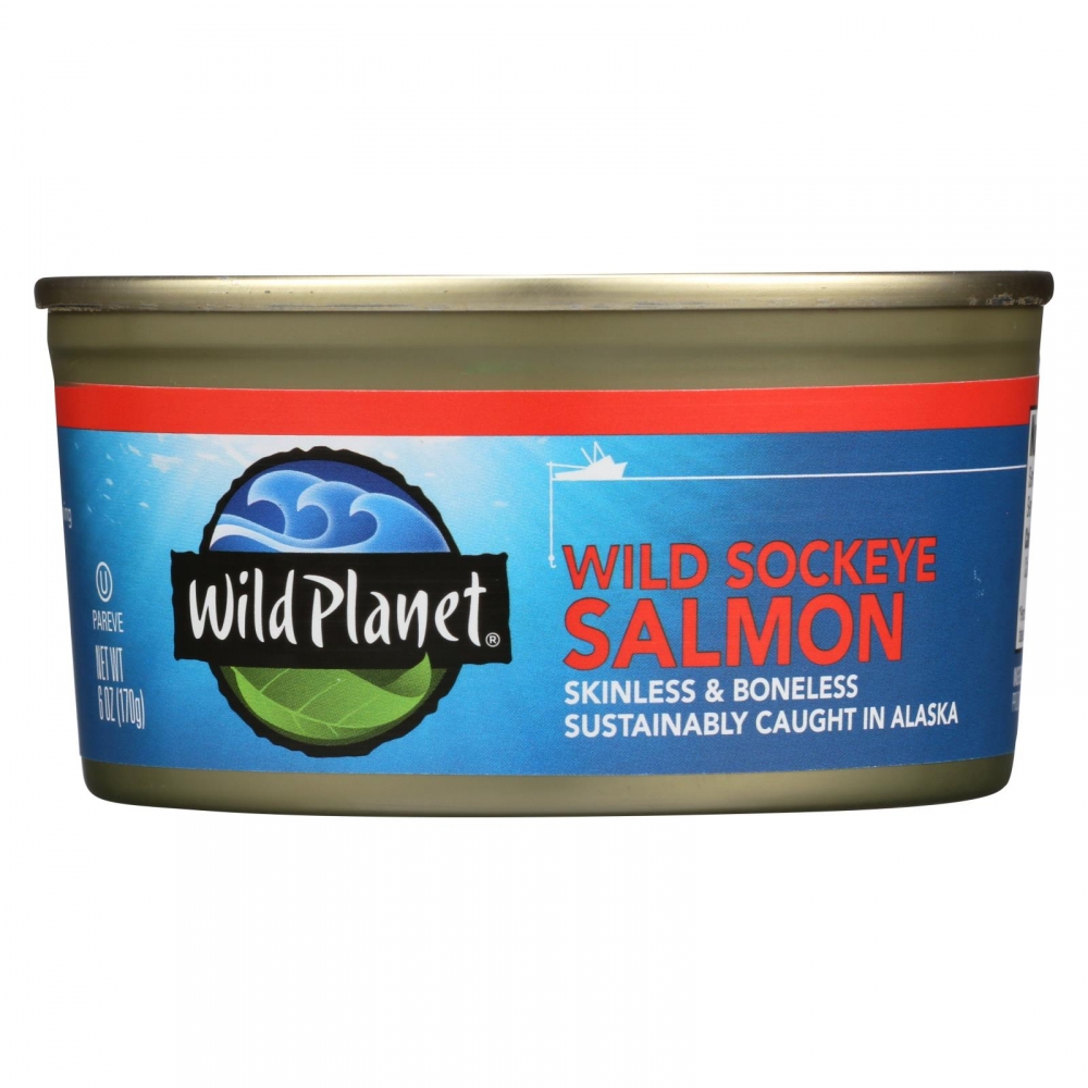 Wild Planet Wild Pacific Sockeye Salmon - 12개 묶음상품 - 6 oz.