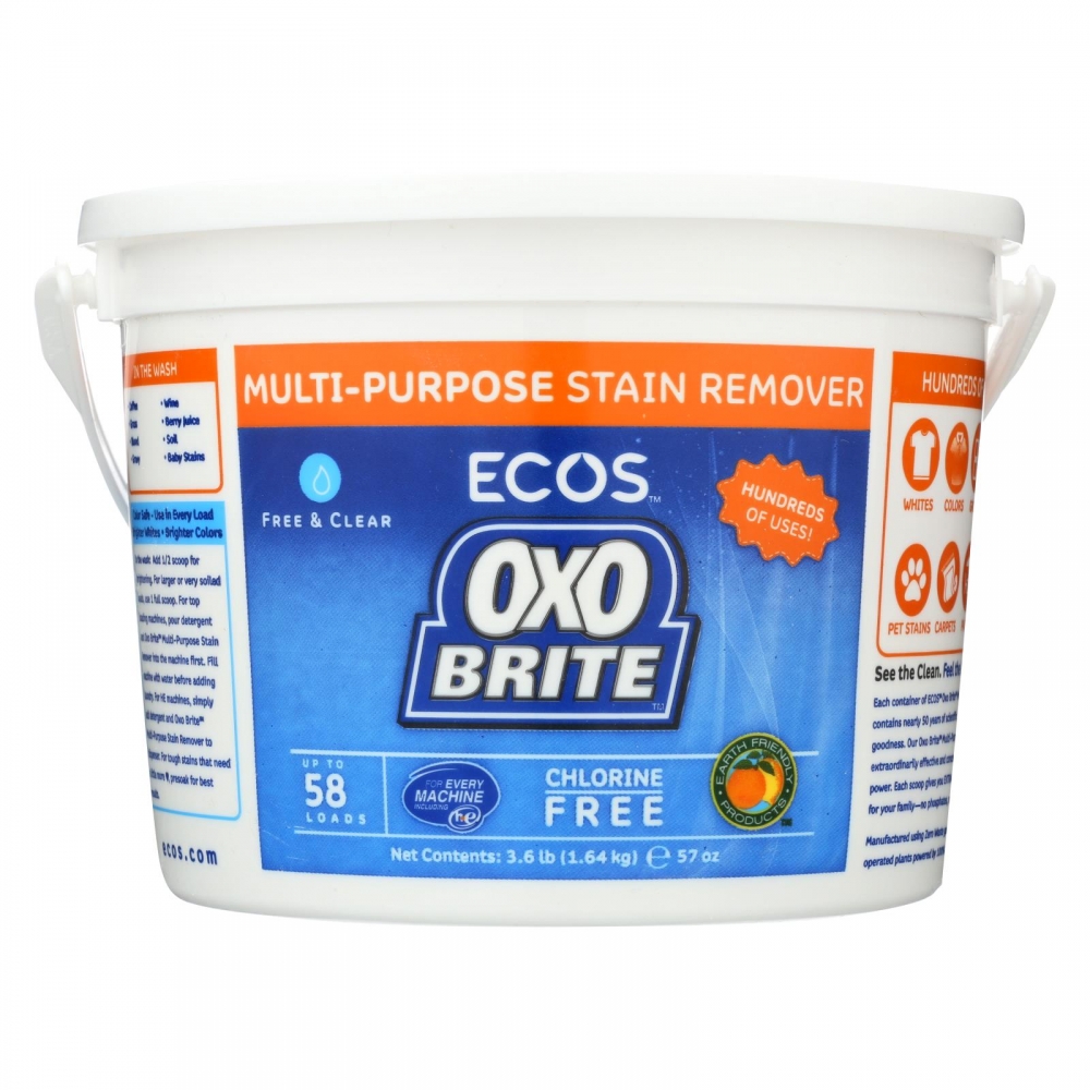 Earth Friendly Free and Clear Oxobrite Multi - Purpose Stain Remover - 6개 묶음상품 - 3.6 lb.