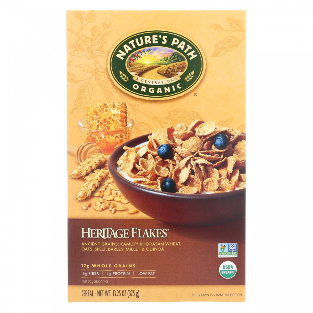 Nature's Path Organic Heritage Flakes Cereal - 12개 묶음상품 - 13.25 oz.