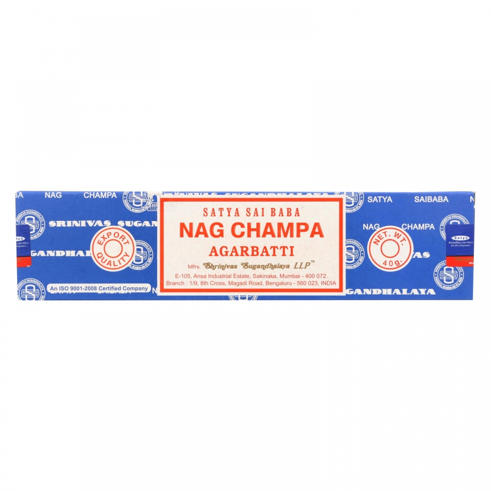 Sai Baba Nag Champa Agarbatti Incense - 40 g - 12개 묶음상품