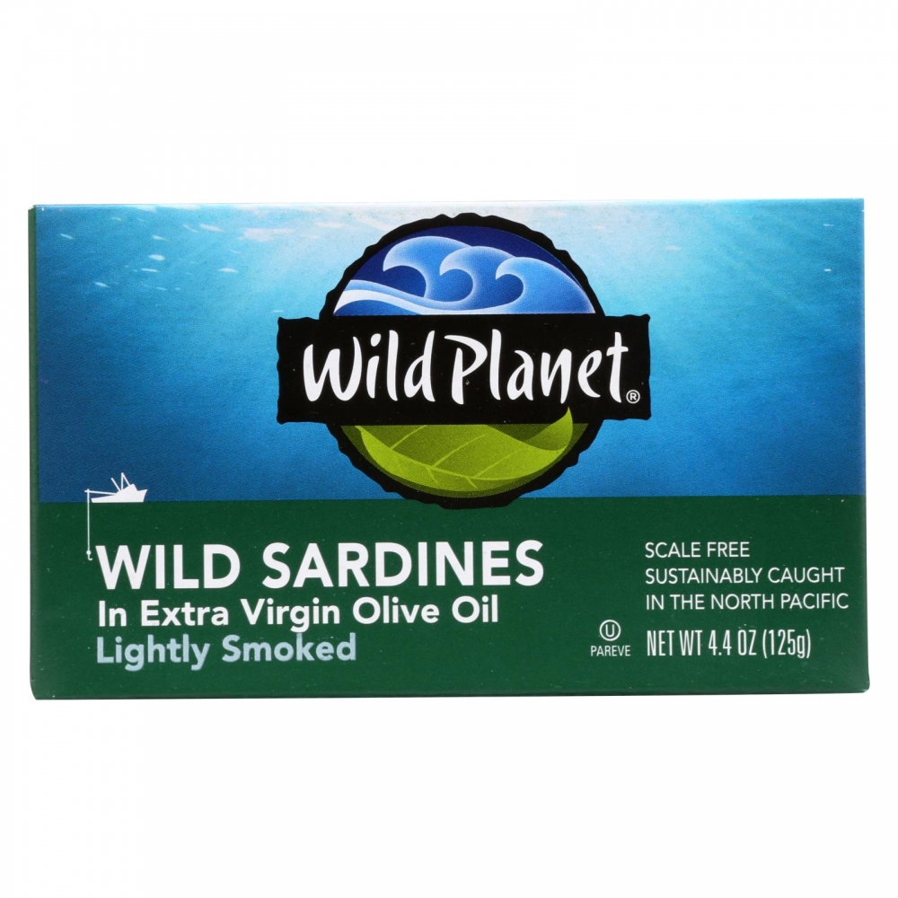 Wild Planet Wild Sardines In Extra Virgin Olive Oil - 12개 묶음상품 - 4.375 oz.