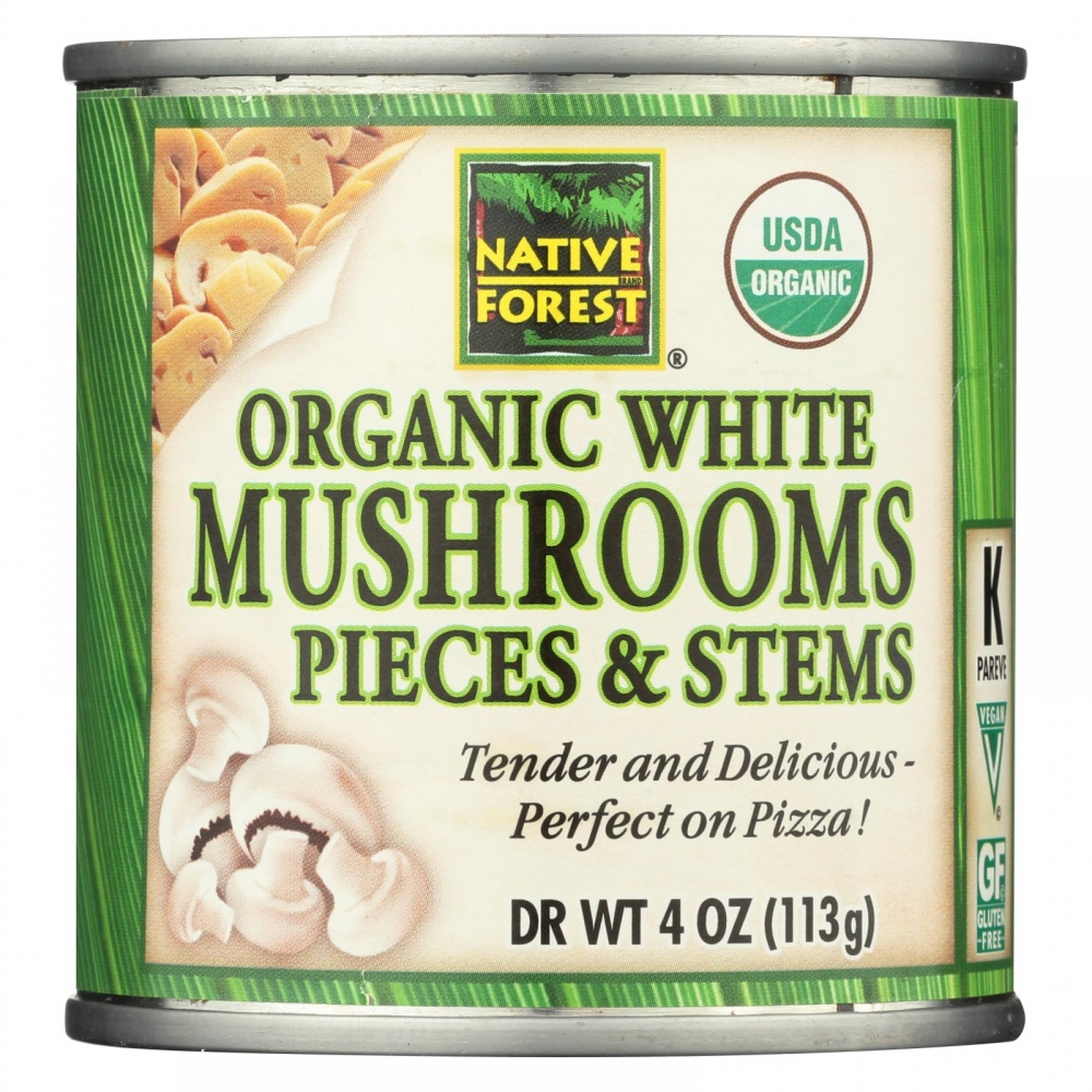 Native Forest Organic Mushrooms - Pieces and Stems - 12개 묶음상품 - 4 oz.