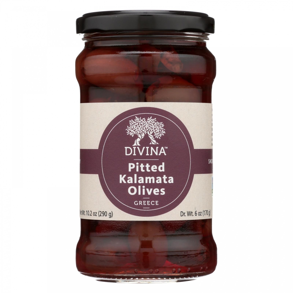 Divina - Organic Pitted Kalamata Olives - 6개 묶음상품 - 6 oz.