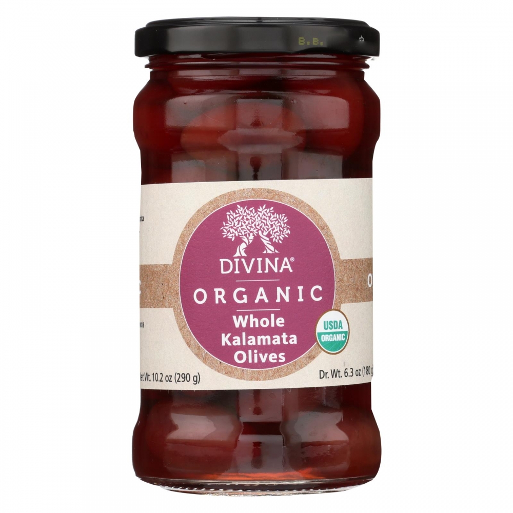 Divina - Organic Kalamata Olives - 6개 묶음상품 - 6.35 oz.