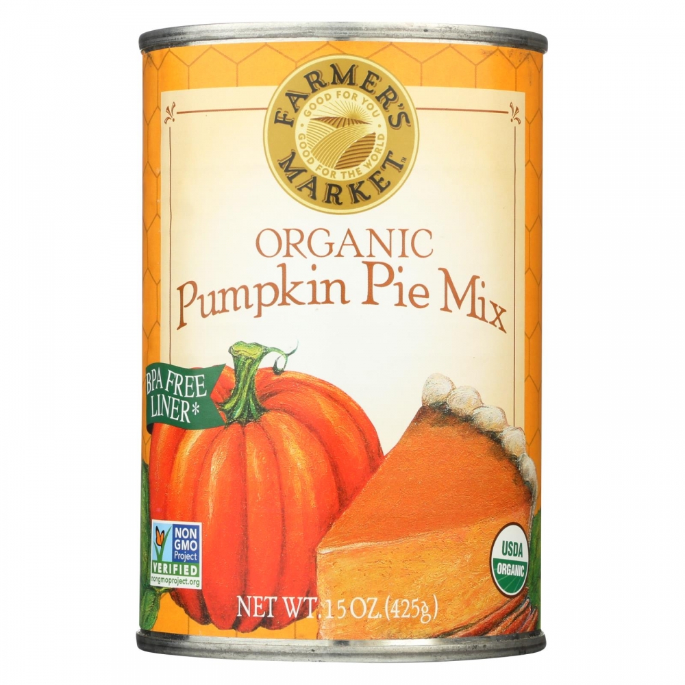 Farmer's Market Organic Pumpkin - Pie Mix - 12개 묶음상품 - 15 oz.