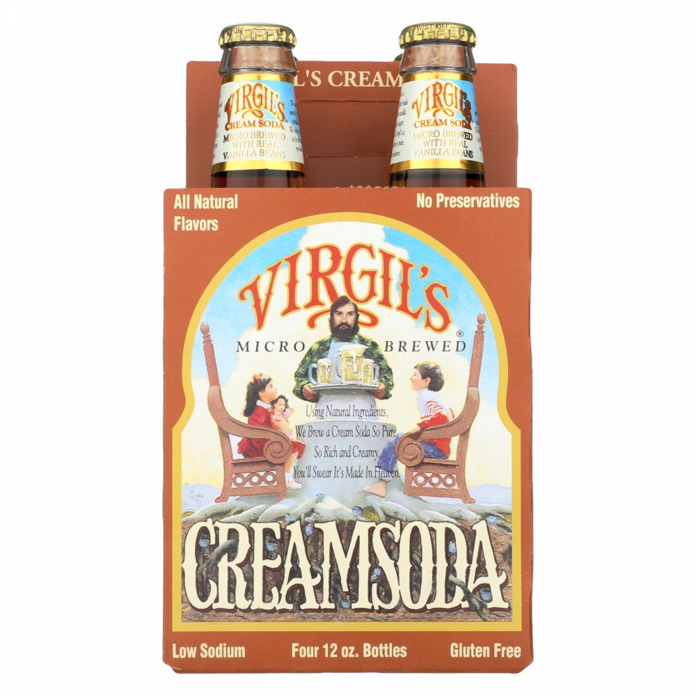 Virgil's Rootbeer Cream Soda - Cream - 6개 묶음상품 - 12 Fl oz.