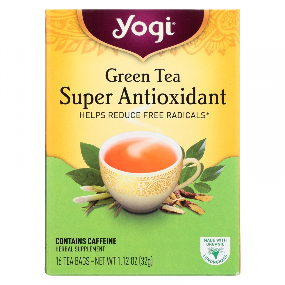Yogi Green Tea Super Anti-Oxidant - 16 Tea Bags - 6개 묶음상품