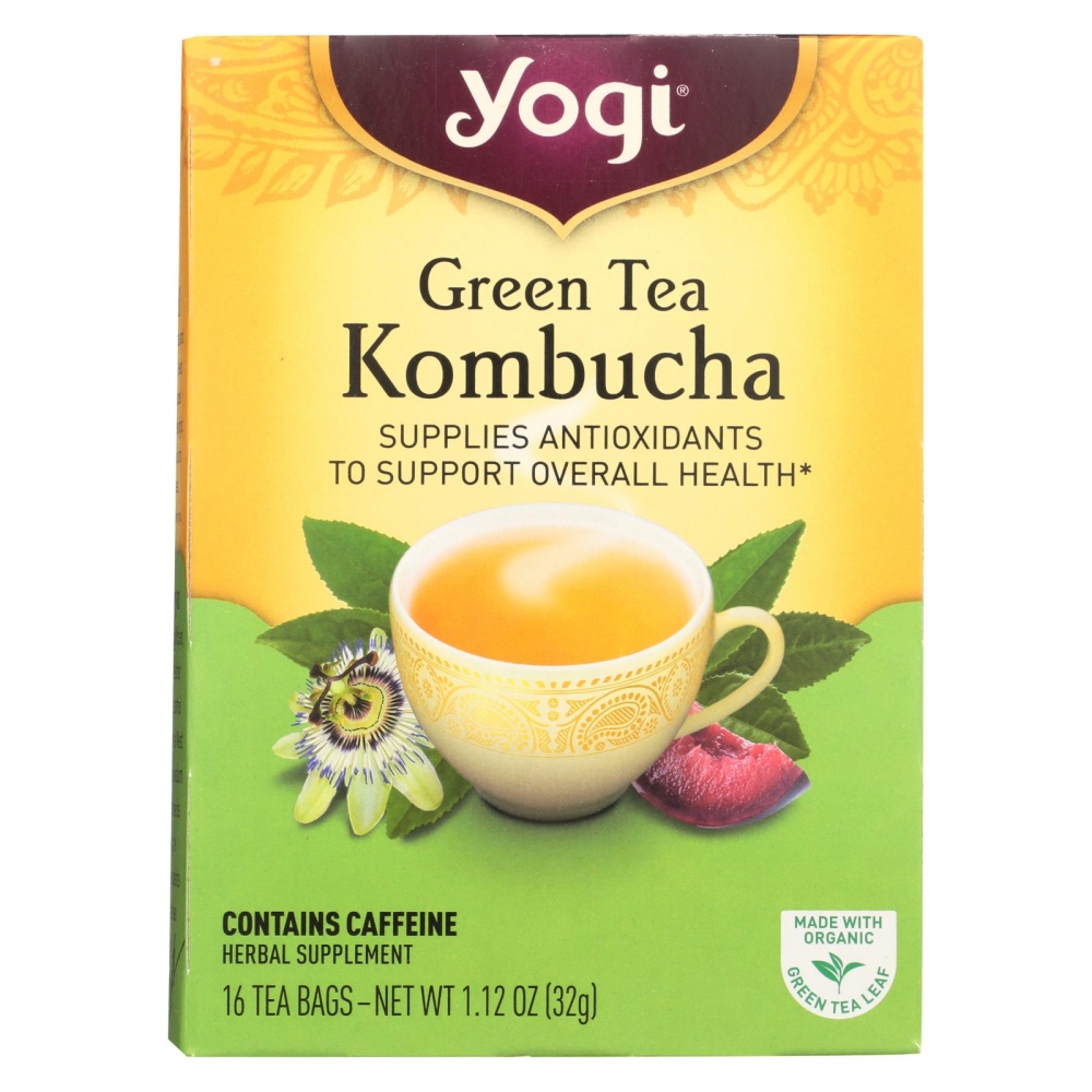 Yogi Herbal Green Tea Kombucha - 16 Tea Bags - 6개 묶음상품