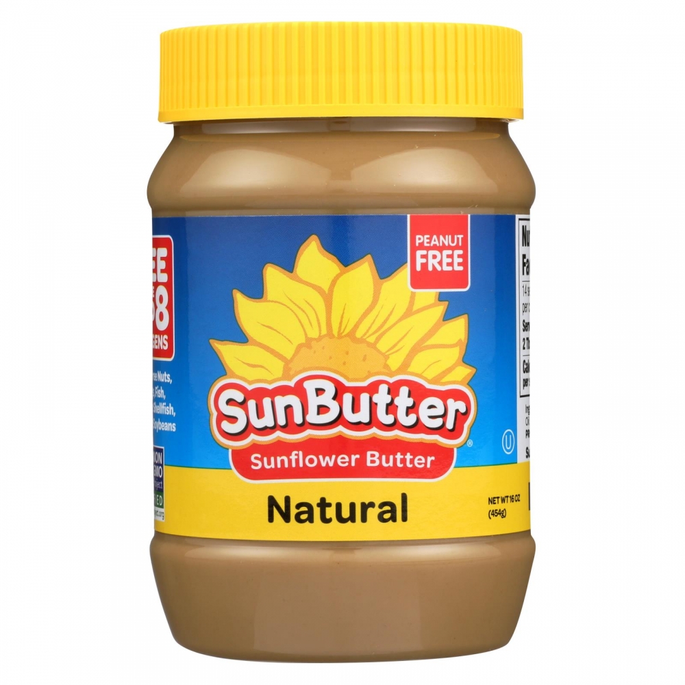 Sunbutter Sunflower Butter - Natural - 6개 묶음상품 - 16 oz.