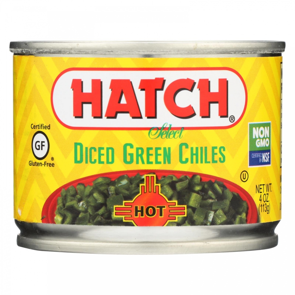 Hatch Chili Hatch Diced Hot green Chilies - Diced Green Chiles - 24개 묶음상품 - 4 oz.