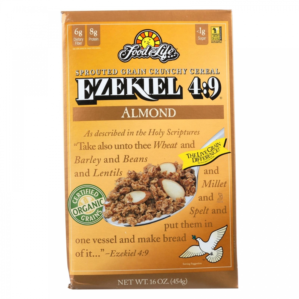 Food For Life Baking Co. Cereal - Organic - Ezekiel 4-9 - Sprouted Whole Grain - Almond - 16 oz - 6개 묶음상품