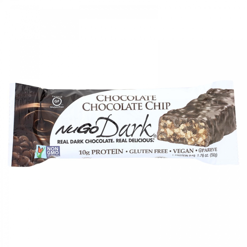 NuGo Nutrition Bar - Dark - Chocolate Chocolate Chip - 50 g - 12개 묶음상품