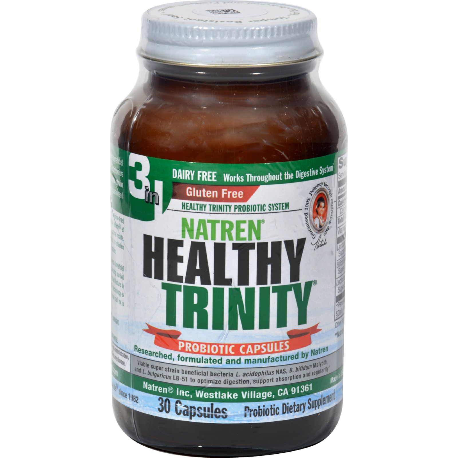Natren Healthy Trinity Probiotic Capsules - 1 Each - 30 CAP