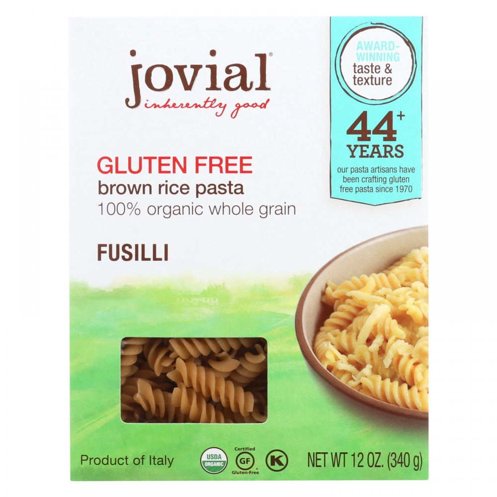 Jovial - Pasta - Organic - Brown Rice - Fusilli - 12 oz - 12개 묶음상품