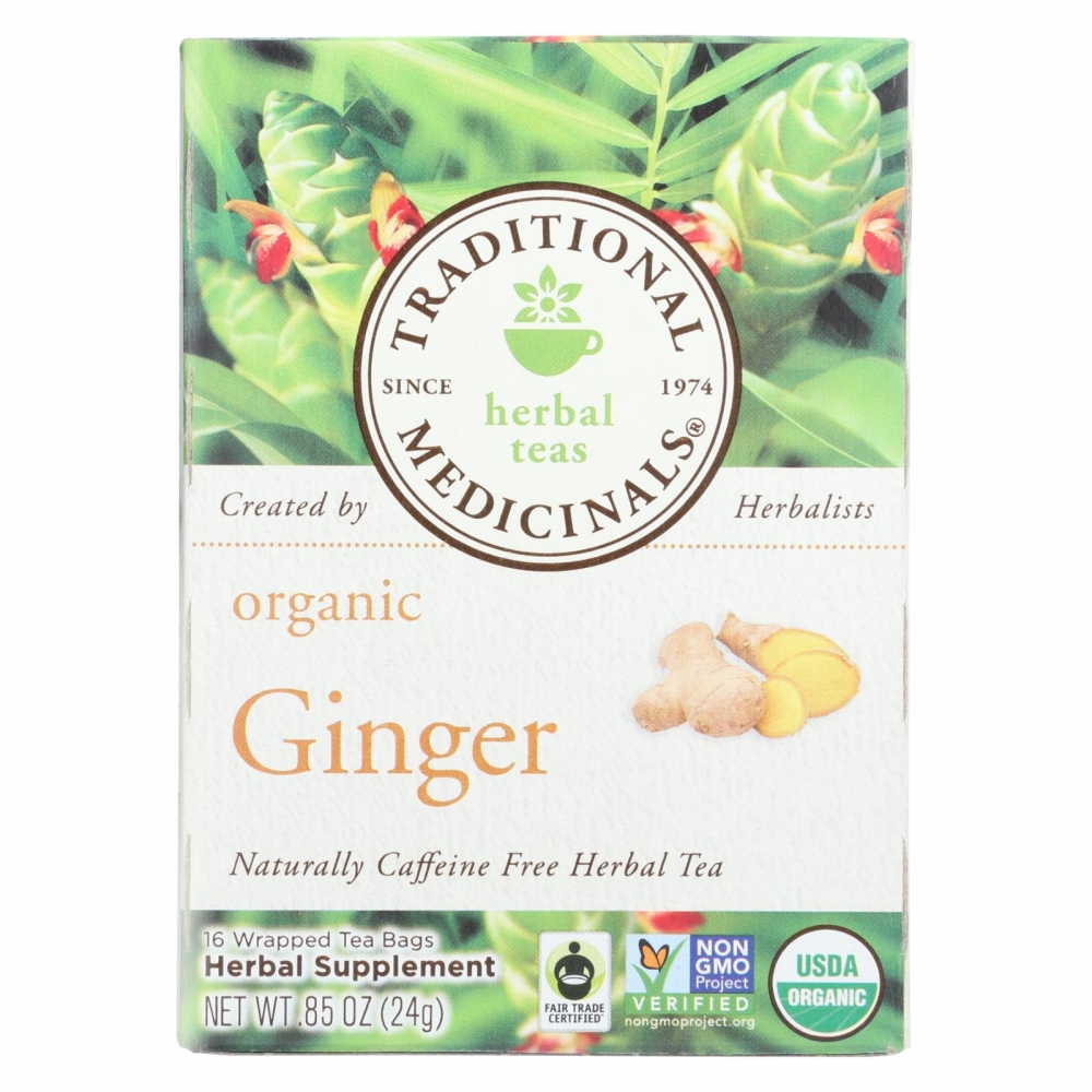 Traditional Medicinals Organic Ginger Herbal Tea - 16 Tea Bags - 6개 묶음상품