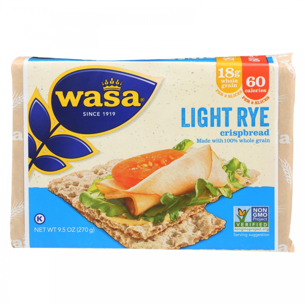 Wasa Crispbread Light Rye - 12개 묶음상품 - 9.5 oz.
