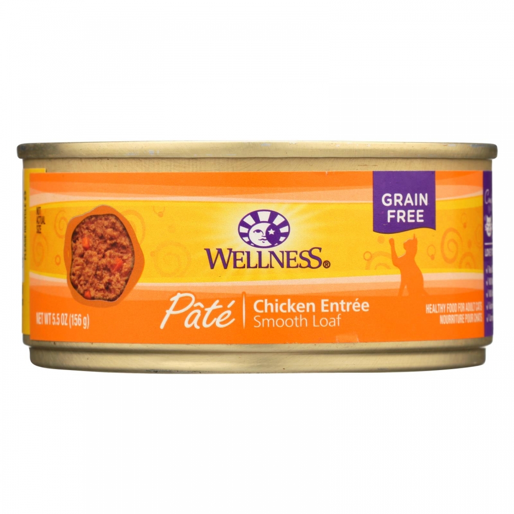 Wellness Pet Products Cat Food - Chicken Recipe - 24개 묶음상품 - 5.5 oz.