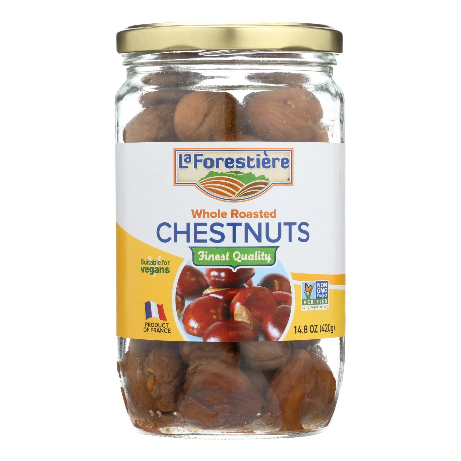 La Forestiere All-Natural Whole Roasted Chestnuts - 12개 묶음상품 - 14.8 OZ