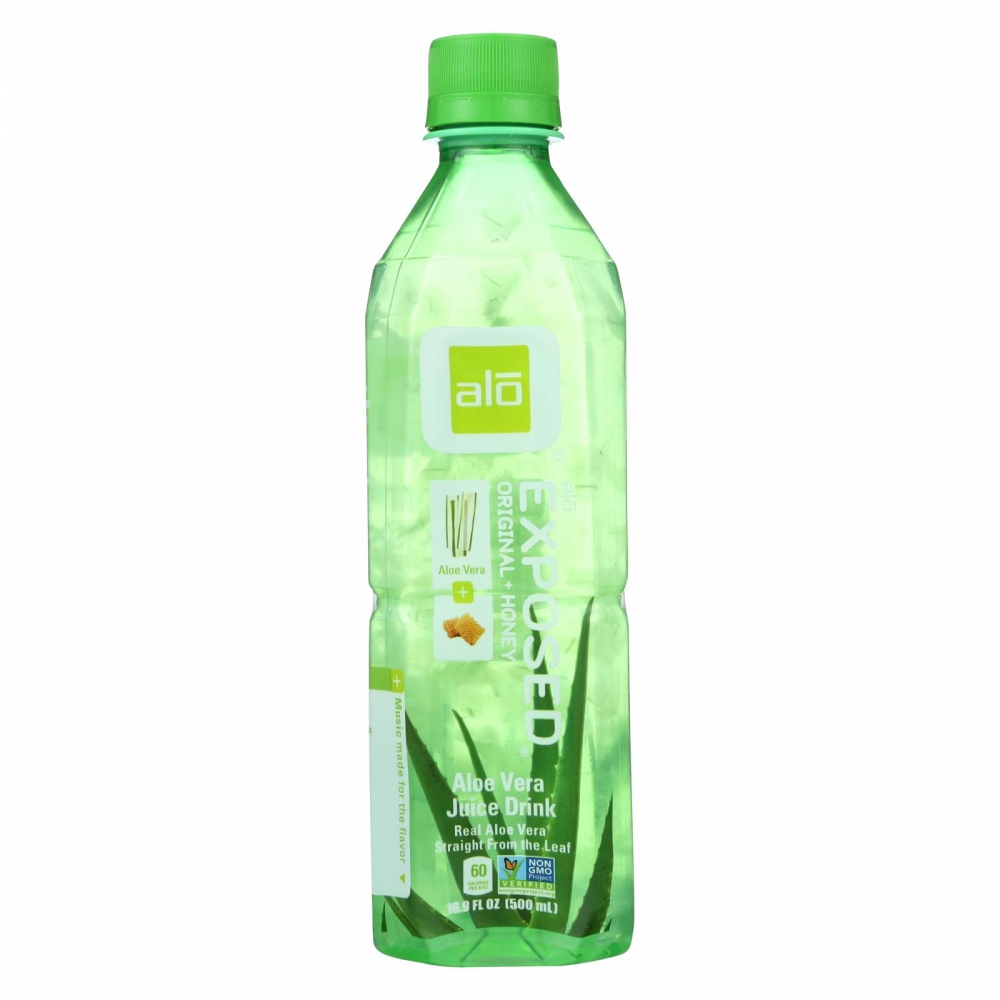 Alo Original Exposed Aloe Vera Juice Drink - Original and Honey - 12개 묶음상품 - 16.9 fl oz.