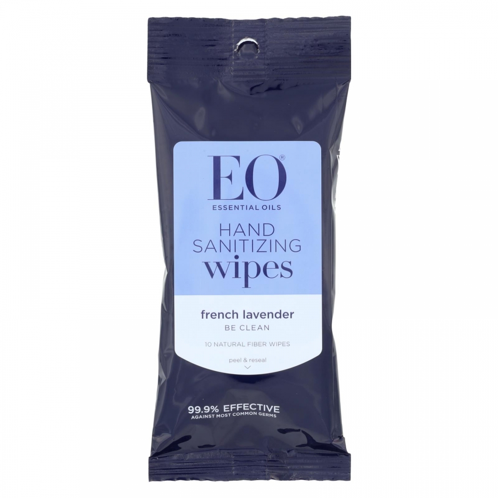 EO Products - Hand Sanitizer Wipes Display Center - Lavender - 6개 묶음상품 - 10 Pack