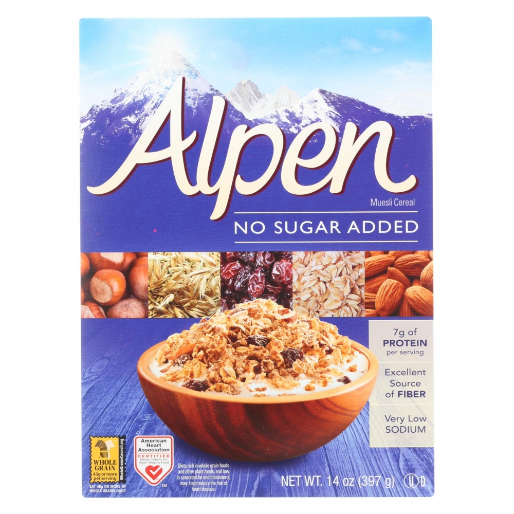 Alpen No Added Sugar Muesli Cereal - 12개 묶음상품 - 14 oz.