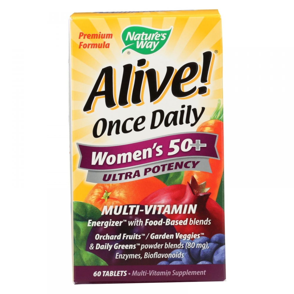 Nature's Way - Alive! Once Daily Women's Multi-Vitamin Gummies - 50 Plus - 60 Tablets