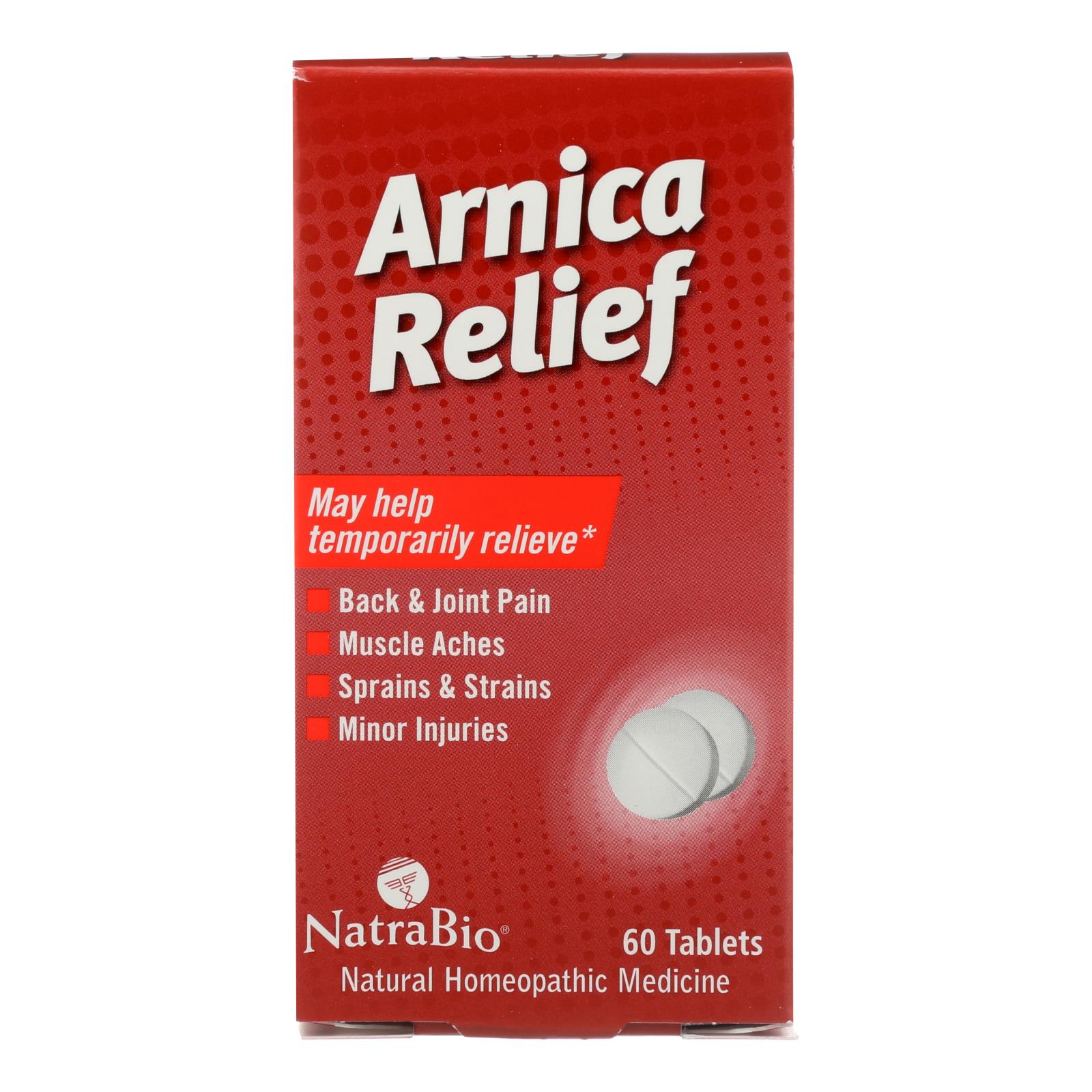 Natrabio Arnica Relief Natural Homeopathic Medicine - 1 Each - 60 TAB