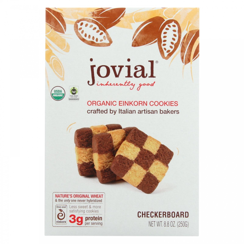 Jovial - Cookie - Organic - Einkron - Checkerboard - 8.8 oz - 12개 묶음상품