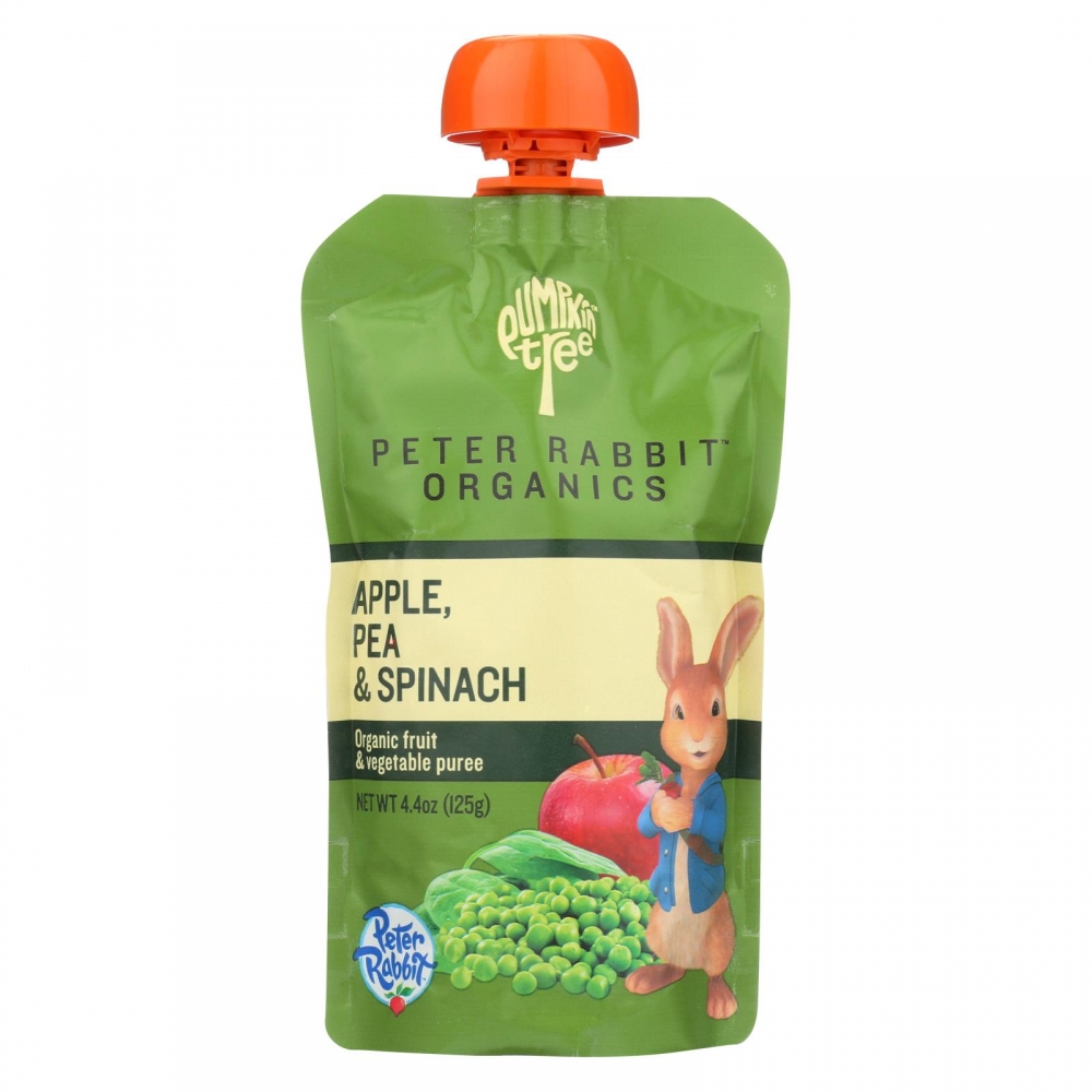 Peter Rabbit Organics Veggie Snacks - Pea Spinach and Apple - 10개 묶음상품 - 4.4 oz.