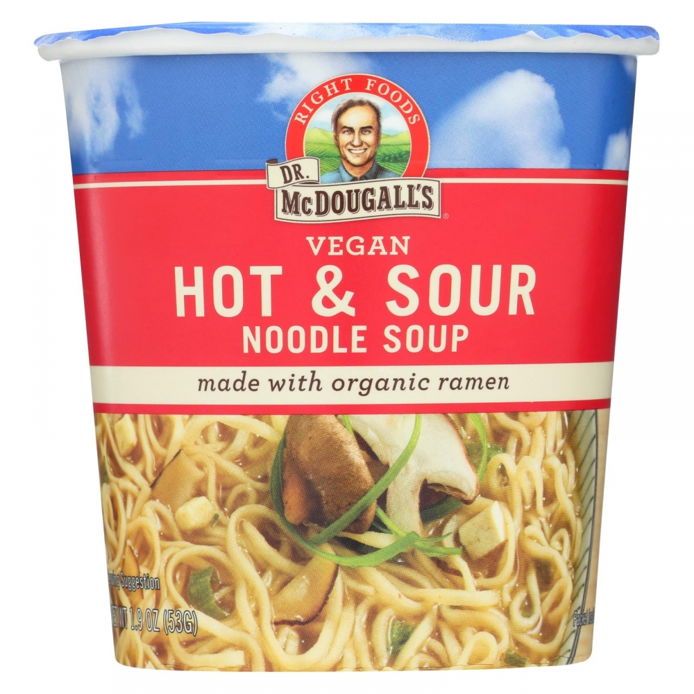 Dr. McDougall's Vegan Hot and Sour Noodle Soup Big Cup - 6개 묶음상품 - 1.9 oz.