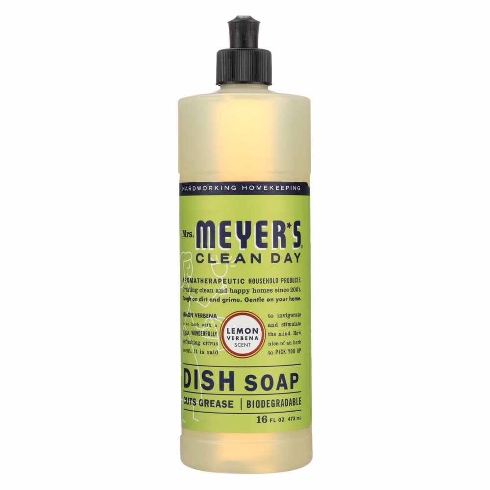 Mrs. Meyer's Clean Day - Liquid Dish Soap - Lemon Verbena - 6개 묶음상품 - 16 oz