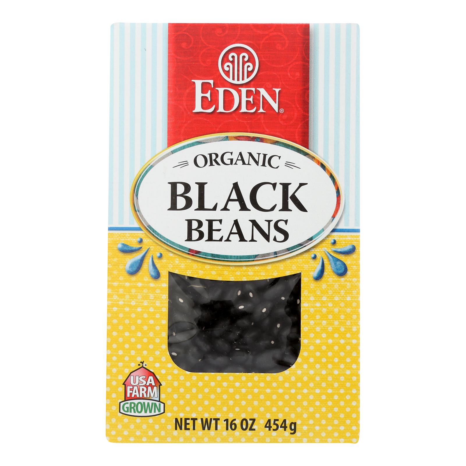 Eden Organic Dry Black Turtle Beans - 12개 묶음상품 - 16 OZ