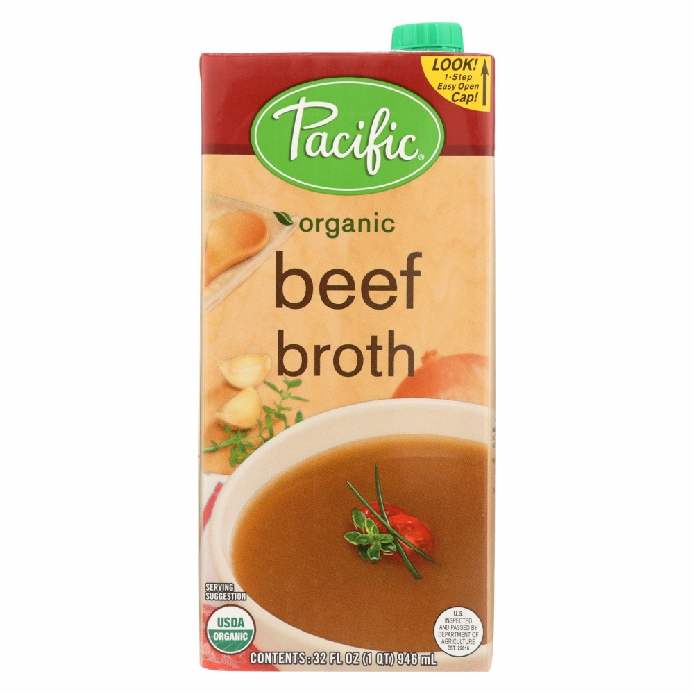 Pacific Natural Foods Beef Broth - 12개 묶음상품 - 32 Fl oz.