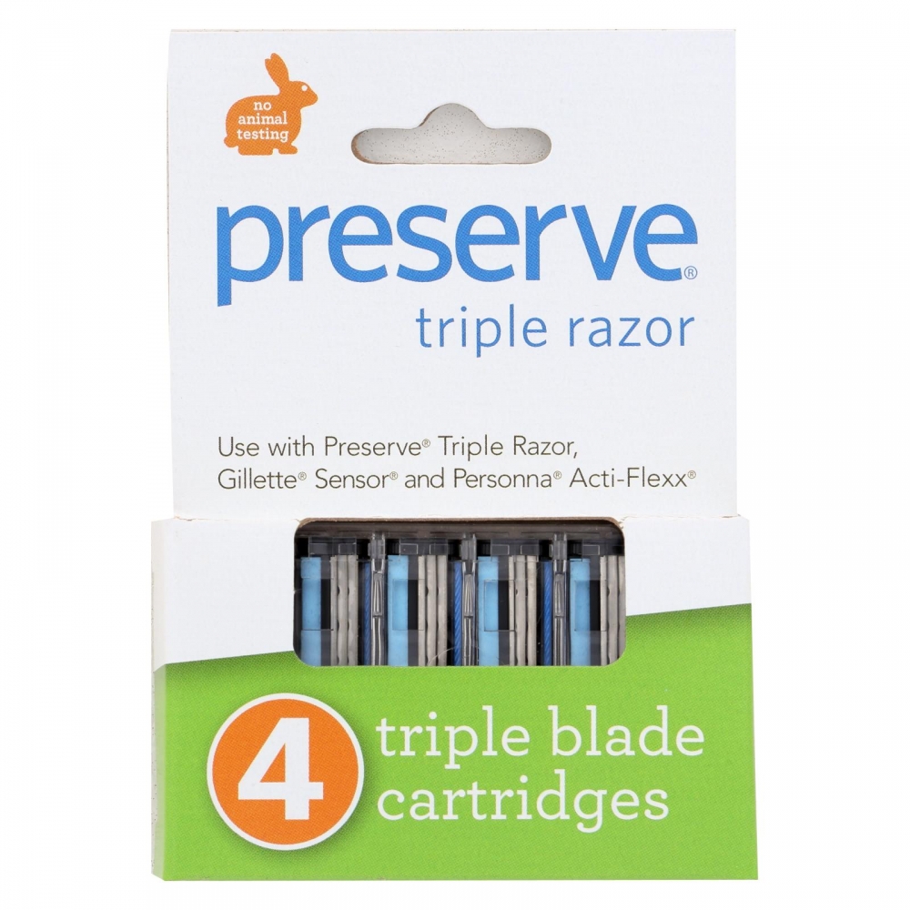 Preserve Triple Blade Refills - 6개 묶음상품 - 4 Packs