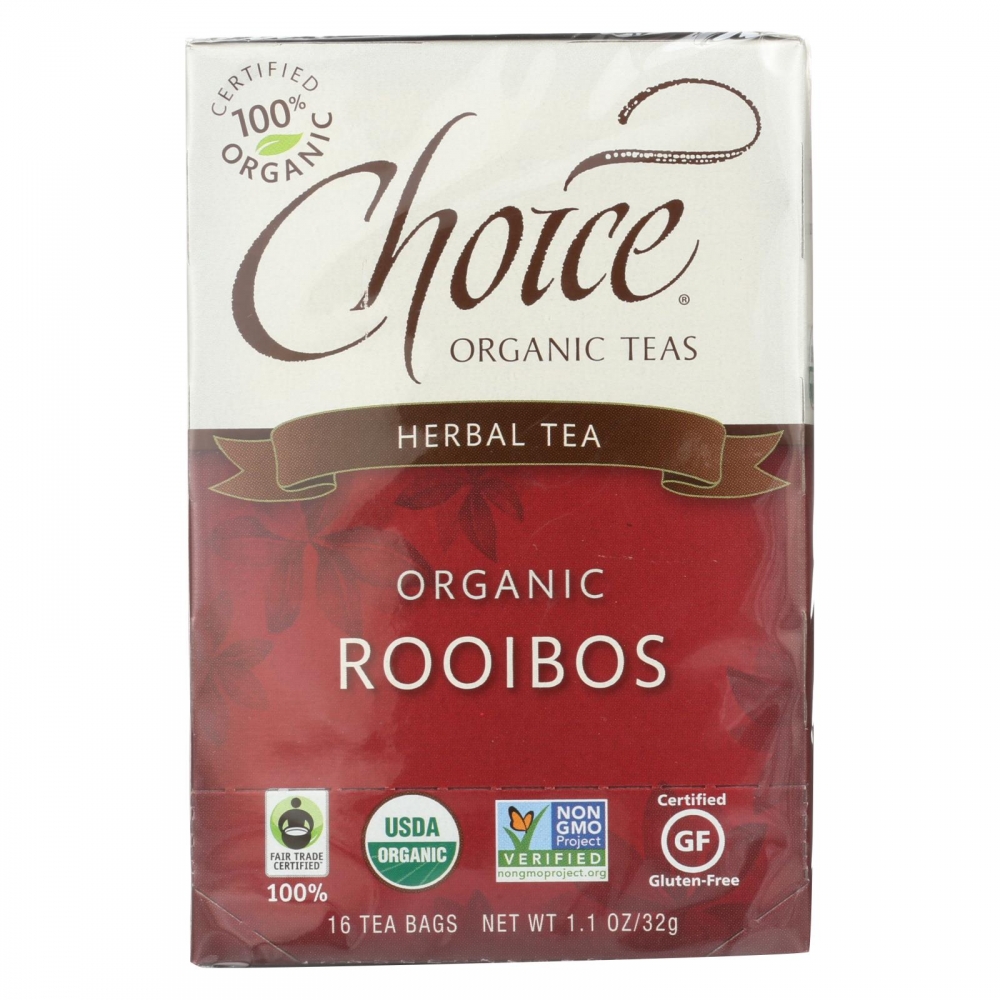 Choice Organic Teas Rooibos Red Bush Tea - 16 Tea Bags - 6개 묶음상품