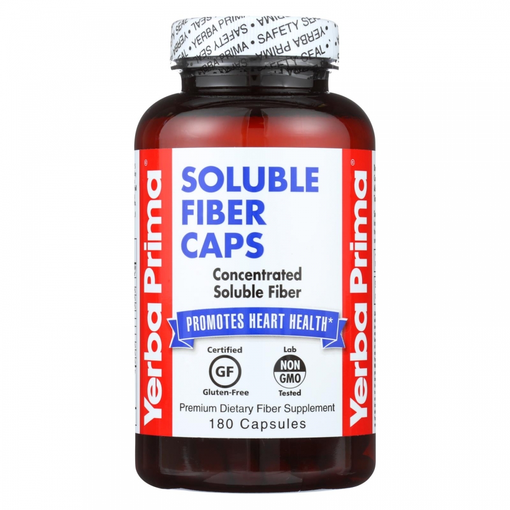 Yerba Prima Soluble Fiber Caps - 625 mg - 180 Capsules