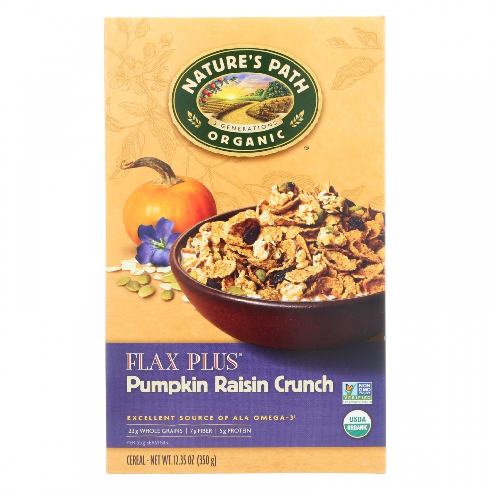 Nature's Path Organic Flax Plus Cereal - Pumpkin Raisin Crunch - 12개 묶음상품 - 12.35 oz.