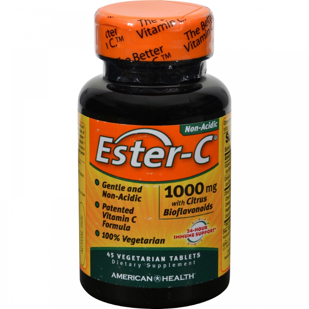 American Health - Ester-C with Citrus Bioflavonoids - 1000 mg - 45 Vegetarian Tablets