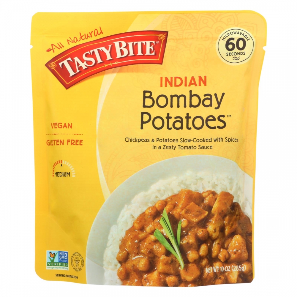 Tasty Bite Entree - Indian Cuisine - Bombay Potatoes - 10 oz - 6개 묶음상품