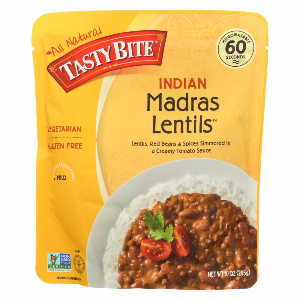 Tasty Bite Entree - Indian Cuisine - Madras Lentils - 10 oz - 6개 묶음상품