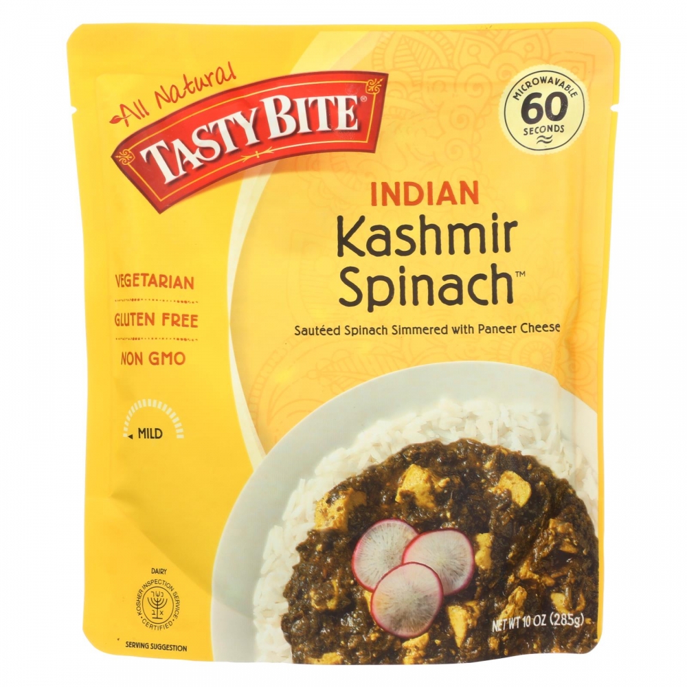 Tasty Bite Entrees - Indian Cuisine - Kashmir Spinach - 10 oz - 6개 묶음상품